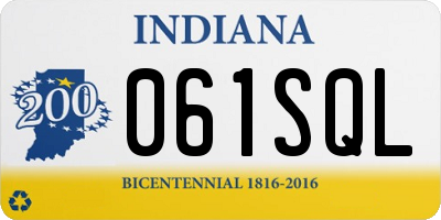IN license plate 061SQL