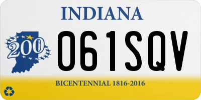 IN license plate 061SQV