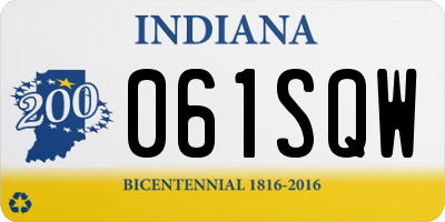 IN license plate 061SQW