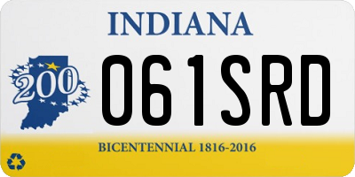 IN license plate 061SRD