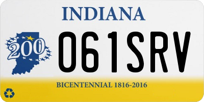 IN license plate 061SRV