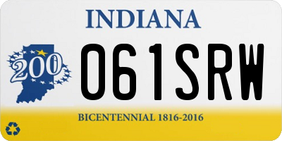 IN license plate 061SRW