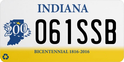 IN license plate 061SSB
