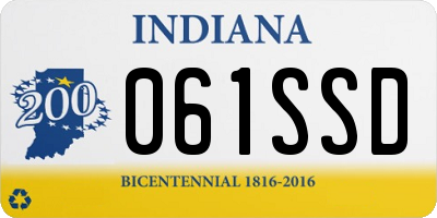 IN license plate 061SSD