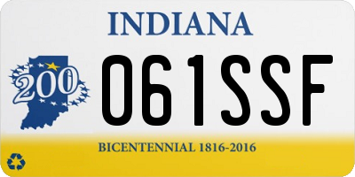 IN license plate 061SSF