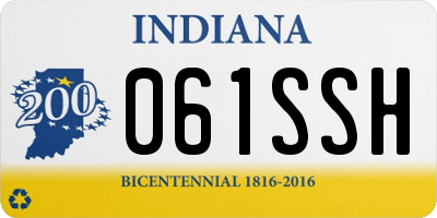 IN license plate 061SSH