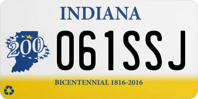 IN license plate 061SSJ