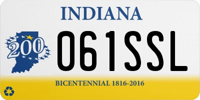 IN license plate 061SSL
