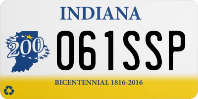 IN license plate 061SSP