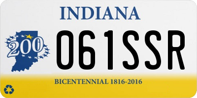 IN license plate 061SSR