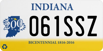 IN license plate 061SSZ