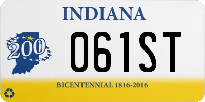 IN license plate 061ST