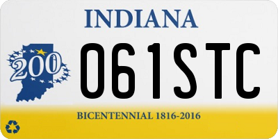 IN license plate 061STC