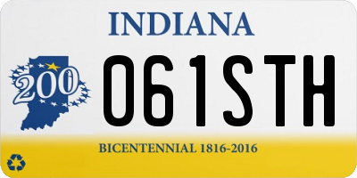 IN license plate 061STH