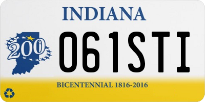 IN license plate 061STI