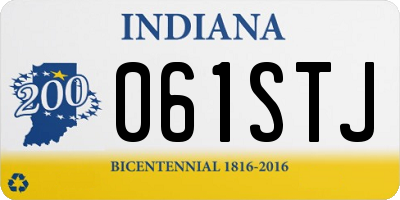 IN license plate 061STJ