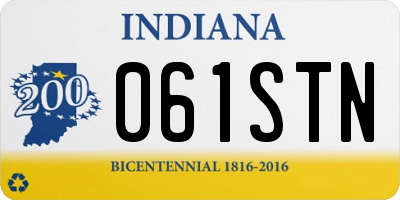 IN license plate 061STN