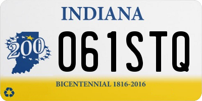 IN license plate 061STQ