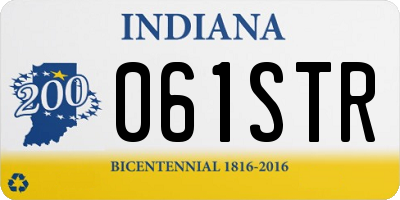 IN license plate 061STR