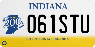 IN license plate 061STU