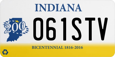 IN license plate 061STV