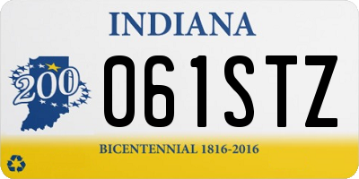 IN license plate 061STZ