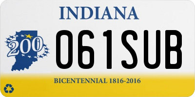 IN license plate 061SUB