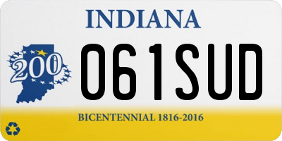 IN license plate 061SUD