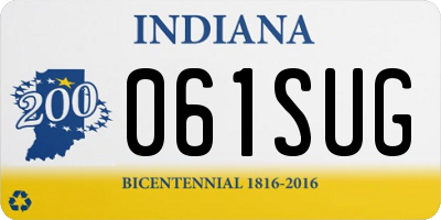 IN license plate 061SUG