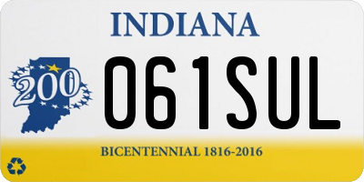IN license plate 061SUL