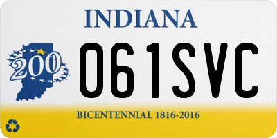 IN license plate 061SVC