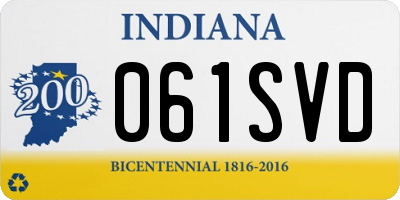 IN license plate 061SVD