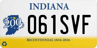 IN license plate 061SVF