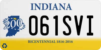 IN license plate 061SVI