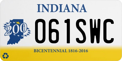 IN license plate 061SWC