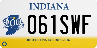 IN license plate 061SWF
