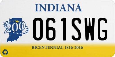 IN license plate 061SWG