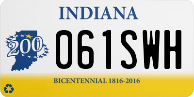 IN license plate 061SWH