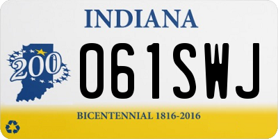 IN license plate 061SWJ
