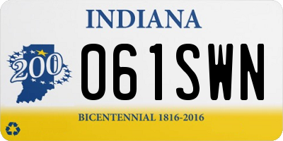 IN license plate 061SWN