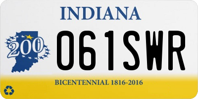 IN license plate 061SWR