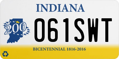 IN license plate 061SWT