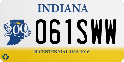 IN license plate 061SWW