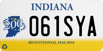 IN license plate 061SYA
