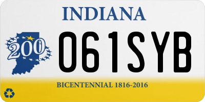 IN license plate 061SYB