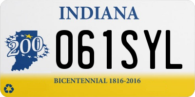 IN license plate 061SYL