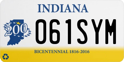 IN license plate 061SYM