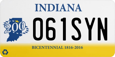 IN license plate 061SYN
