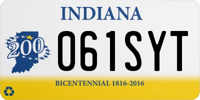 IN license plate 061SYT
