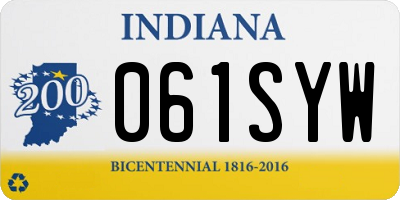 IN license plate 061SYW